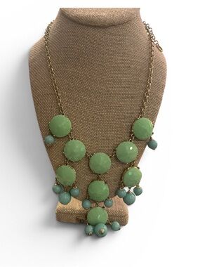 J Crew Green Statement Bib Necklace